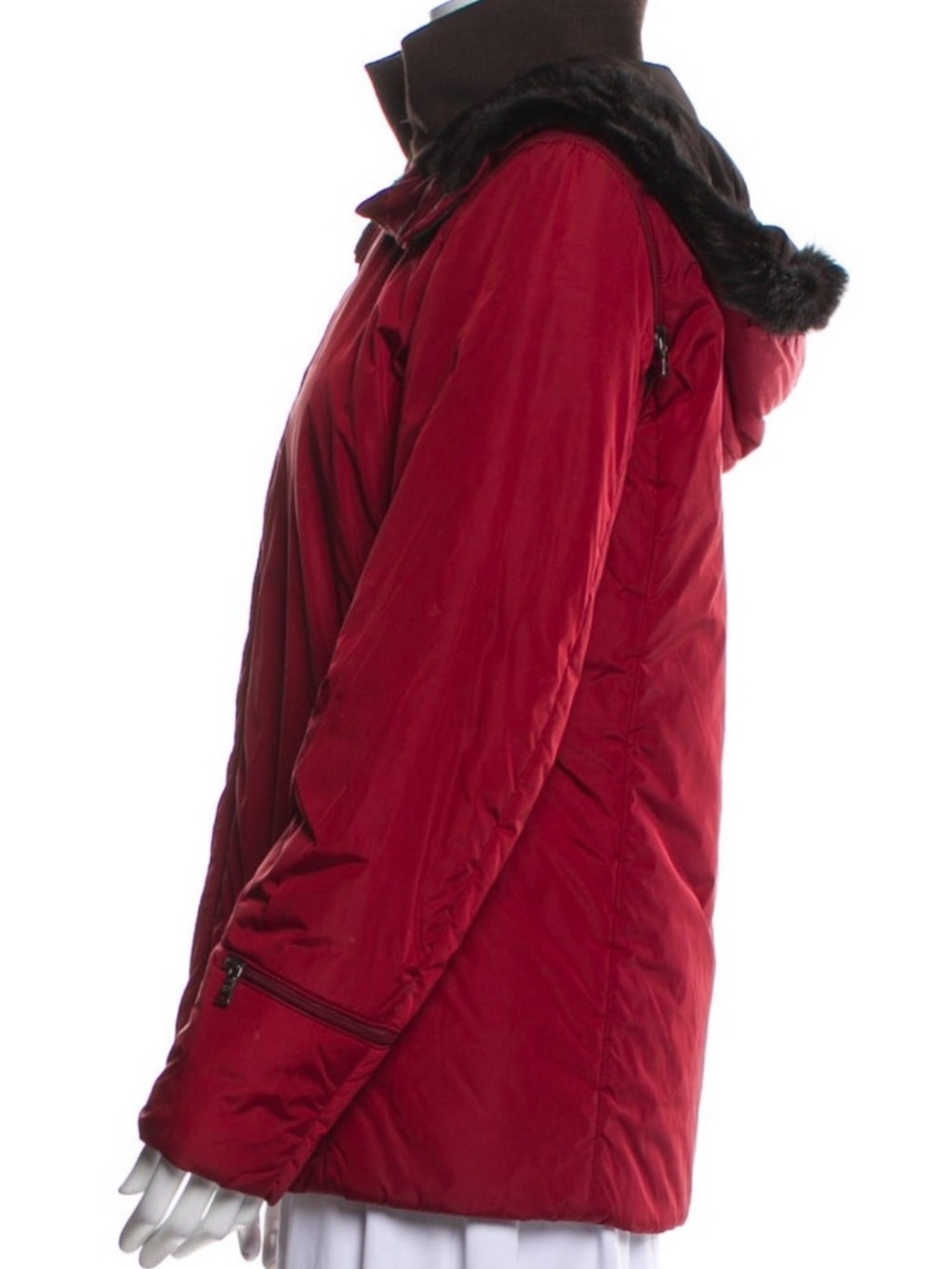 Prada red parka jacket with hood - Picture 2 of 16